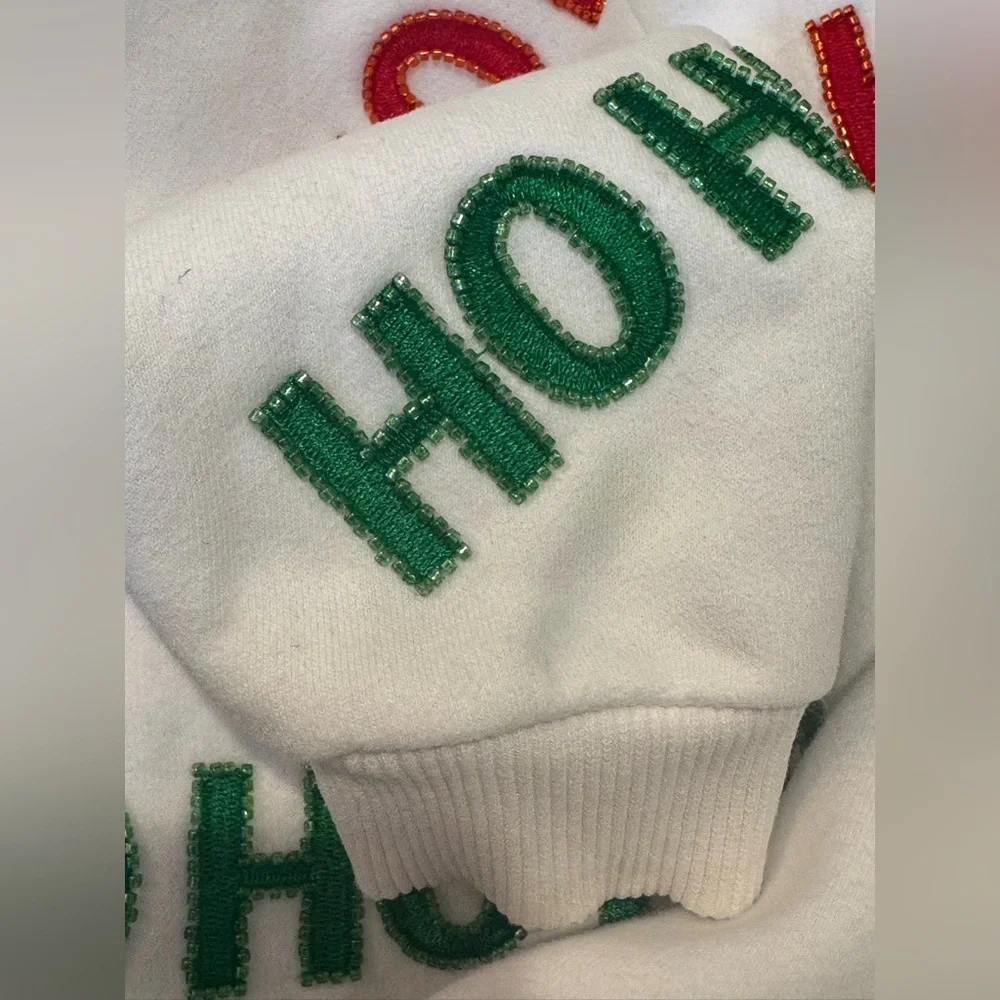 Set! QUEEN OF SPARKLES Kids White Holiday Ho Ho Ho Top & Shorts Set